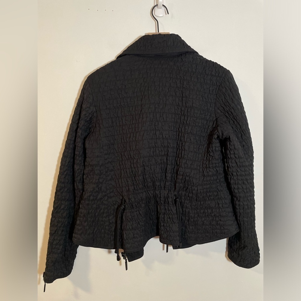 MYCRA PAC ONE Black Reversible Quilted Moto double Diagonal Zip Size 6-8 USA - Picture 9 of 15